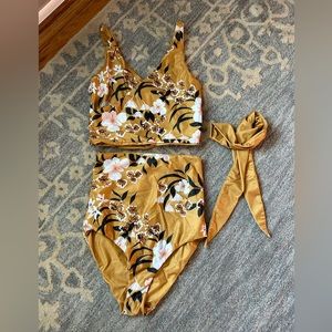 Baiia Swim Mimosa reversible wrapsuit